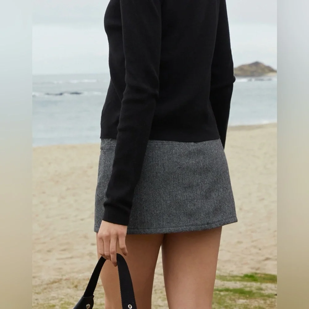 John Galt (by Brandy Melville) Noemi Wool Mini Skirt